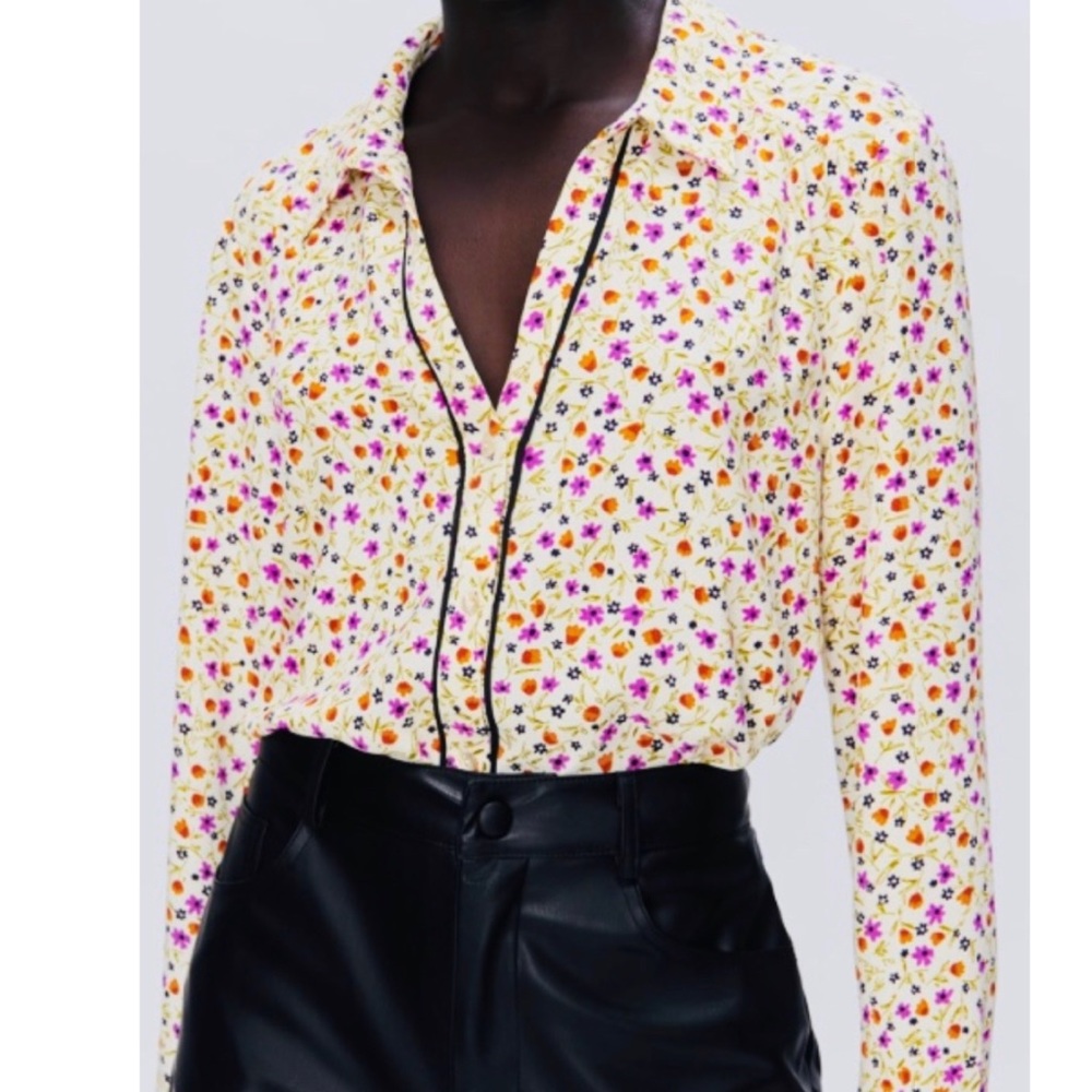 ZARA MINI FLORAL PRINT SHIRT. NWT